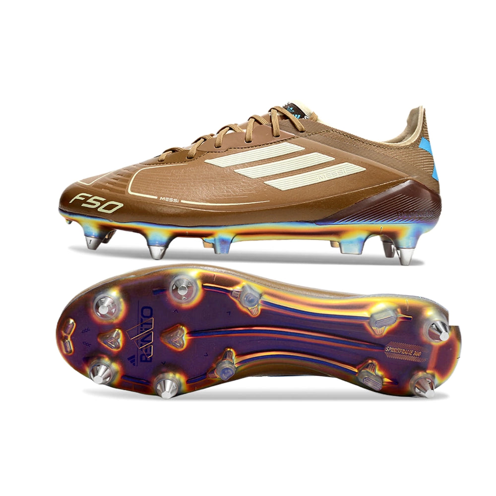 Chuteira Adidas F50 X Campo SG - Marrom/Azul