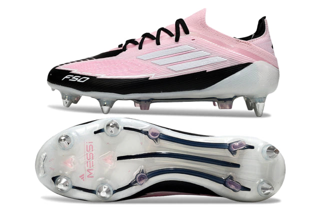 Chuteira Adidas F50 X Campo SG - Rosa/Branco