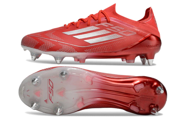 Chuteira Adidas F50 X Campo SG - Vermelho/Prata