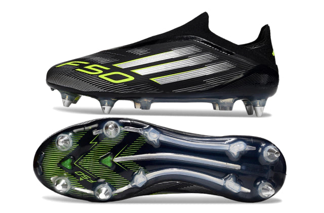 Chuteira Adidas F50 X Laceless Campo SG - Verde/Preto