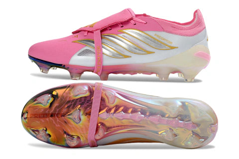 Chuteira Adidas Predator Tongue 26 Elite FG - Rosa