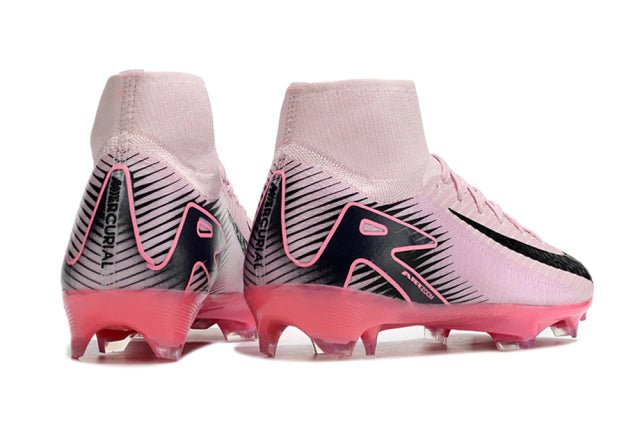 Chuteira Nike Air Zoom Mercurial Superfly 10 Elite Campo - Rosa/Preto