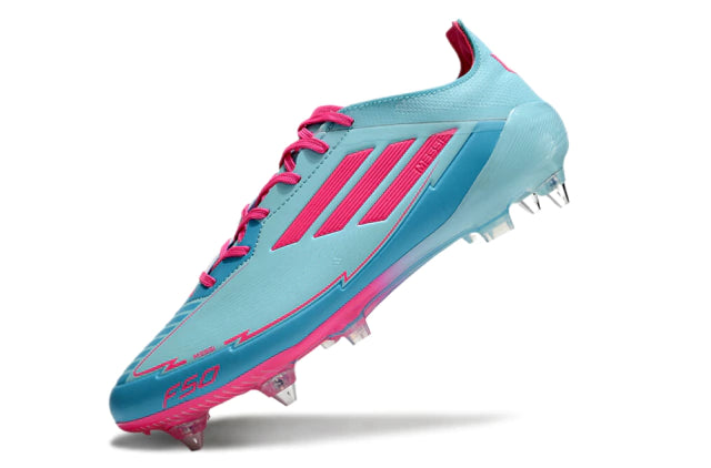 Chuteira Adidas F50 X Campo SG - Azul/Rosa
