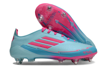 Chuteira Adidas F50 X Campo SG - Azul/Rosa