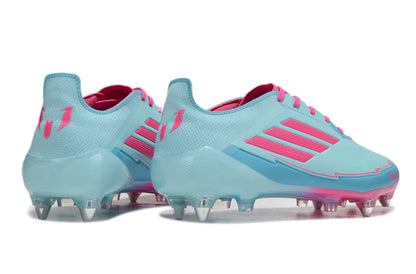 Chuteira Adidas F50 X Campo SG - Azul/Rosa
