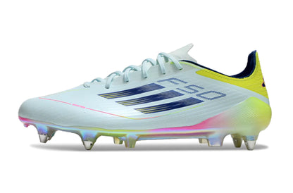 Chuteira Adidas F50 X Campo SG - Azul/Verde/Rosa