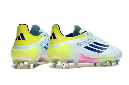 Chuteira Adidas F50 X Campo SG - Azul/Verde/Rosa