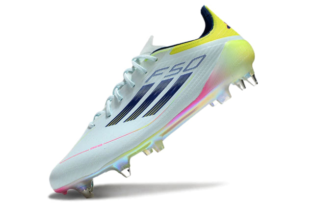 Chuteira Adidas F50 X Campo SG - Azul/Verde/Rosa