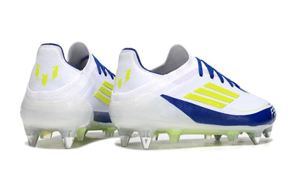 Chuteira Adidas F50 X Campo SG - Branco/Azul/Verde