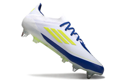 Chuteira Adidas F50 X Campo SG - Branco/Azul/Verde