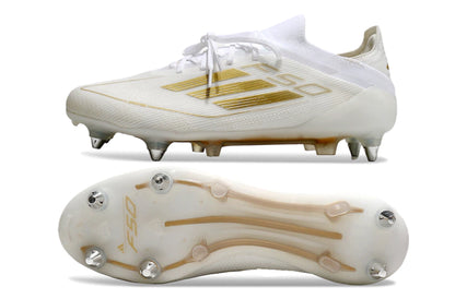 Chuteira Adidas F50 X Campo SG - Branco/Dourado