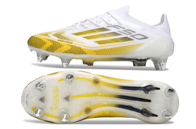 Chuteira Adidas F50 X Campo SG - Branco/Dourado