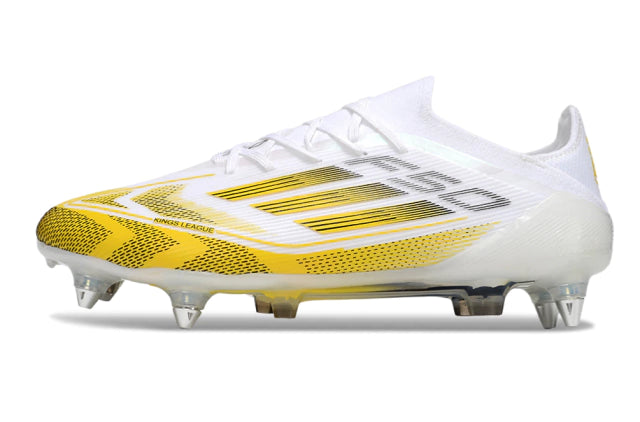 Chuteira Adidas F50 X Campo SG - Branco/Dourado