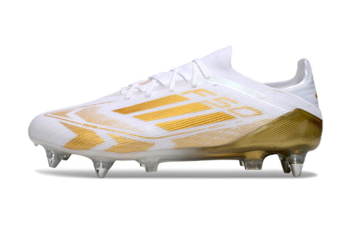 Chuteira Adidas F50 X Campo SG - Branco/Dourado