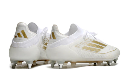 Chuteira Adidas F50 X Campo SG - Branco/Dourado