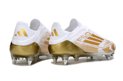 Chuteira Adidas F50 X Campo SG - Branco/Dourado