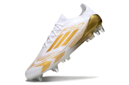 Chuteira Adidas F50 X Campo SG - Branco/Dourado