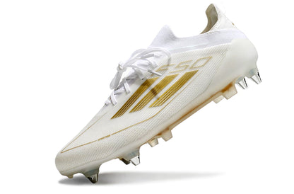 Chuteira Adidas F50 X Campo SG - Branco/Dourado