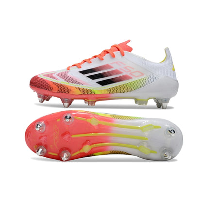 Chuteira Adidas F50 X Campo SG - Branco/Laranja/Preto