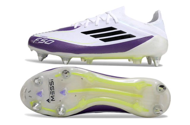 Chuteira Adidas F50 X Campo SG - BrancoRoxoPreto