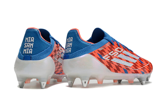 Chuteira Adidas F50 X Campo SG - Branco/Vermelho/Azul