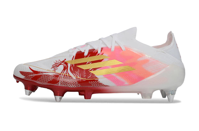 Chuteira Adidas F50 X Campo SG - Branco/Vermelho