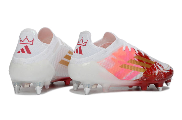 Chuteira Adidas F50 X Campo SG - Branco/Vermelho