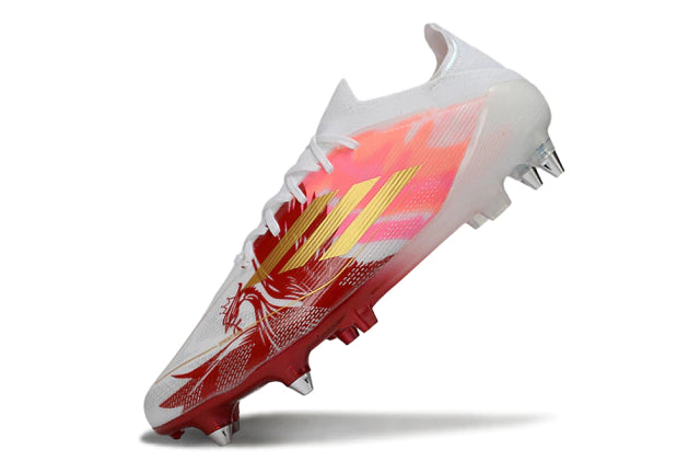 Chuteira Adidas F50 X Campo SG - Branco/Vermelho