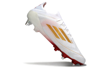 Chuteira Adidas F50 X Campo SG - Branco/Vermelho