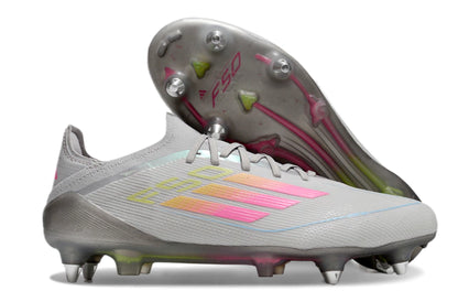 Chuteira Adidas F50 X Campo SG - Cinza/Rosa