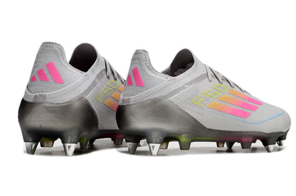 Chuteira Adidas F50 X Campo SG - Cinza/Rosa
