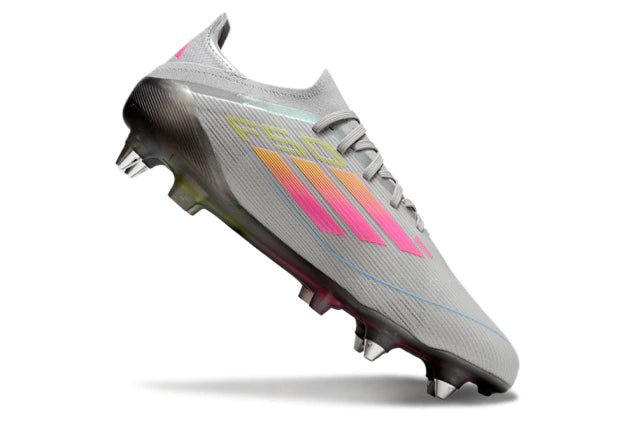 Chuteira Adidas F50 X Campo SG - Cinza/Rosa