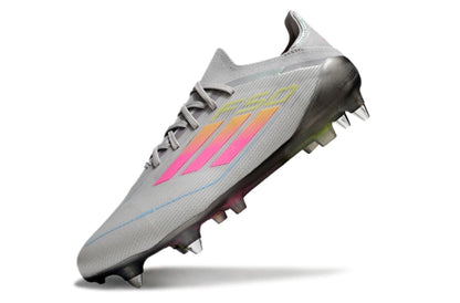 Chuteira Adidas F50 X Campo SG - Cinza/Rosa