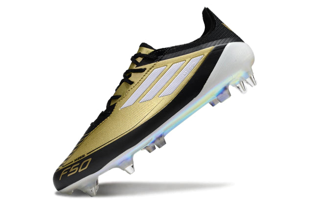 Chuteira Adidas F50 X Campo SG - Dourado/Preto