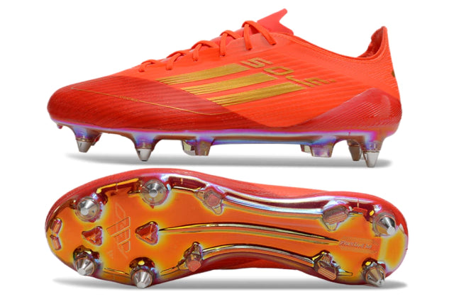 Chuteira Adidas F50 X Campo SG - Laranja/Dourado