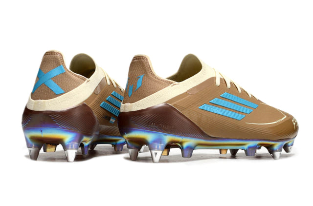 Chuteira Adidas F50 X Campo SG - Marrrom/Azul