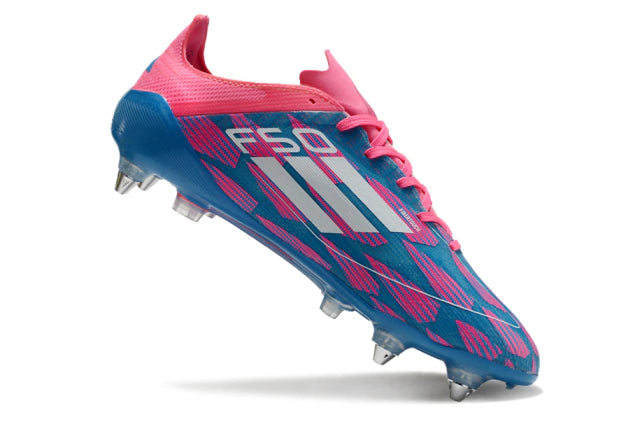 Chuteira Adidas F50 X Campo SG - Rosa/Azul