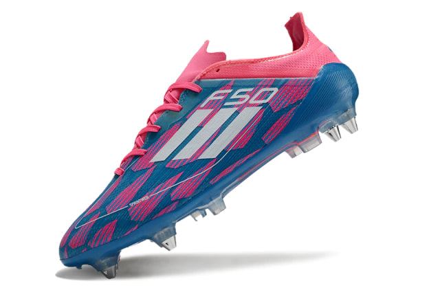 Chuteira Adidas F50 X Campo SG - Rosa/Azul