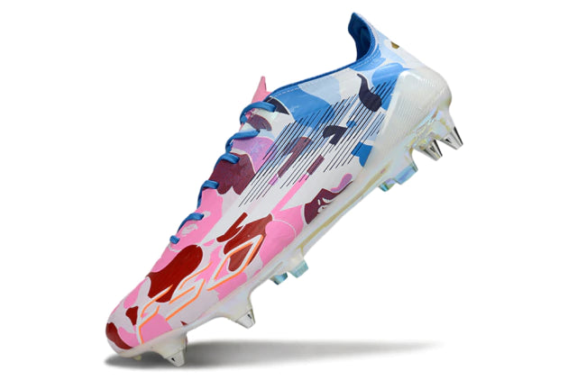 Chuteira Adidas F50 X Campo SG - Rosa/Azul