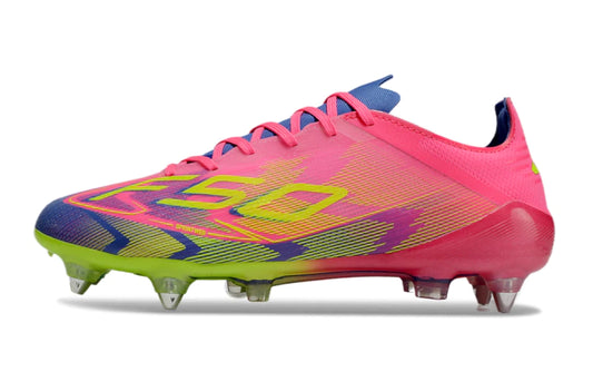 Chuteira Adidas F50 X Campo SG - Rosa/Verde/Azul