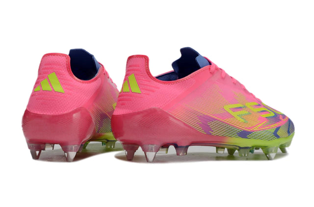 Chuteira Adidas F50 X Campo SG - Rosa/Verde/Azul