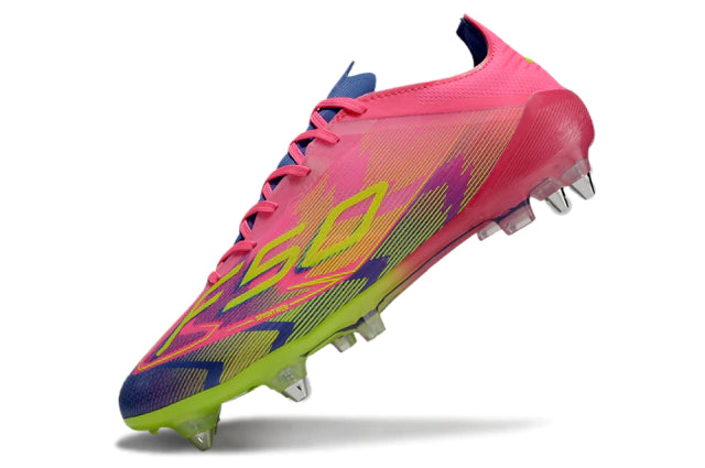 Chuteira Adidas F50 X Campo SG - Rosa/Verde/Azul