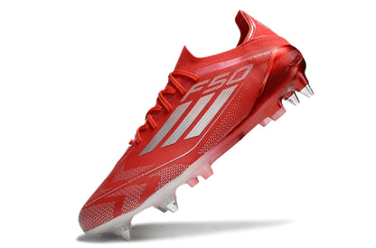 Chuteira Adidas F50 X Campo SG - Vermelho/Prata