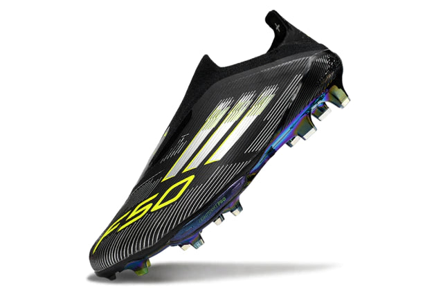 Chuteira Adidas F50 X Laceless Campo - Amarelo/Preto