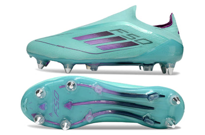 Chuteira Adidas F50 X Laceless Campo SG -Azul/Roxo