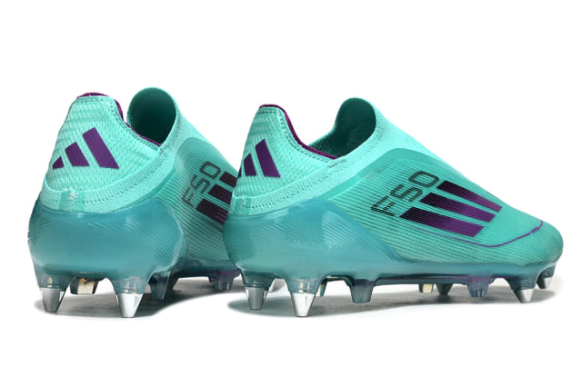 Chuteira Adidas F50 X Laceless Campo SG -Azul/Roxo