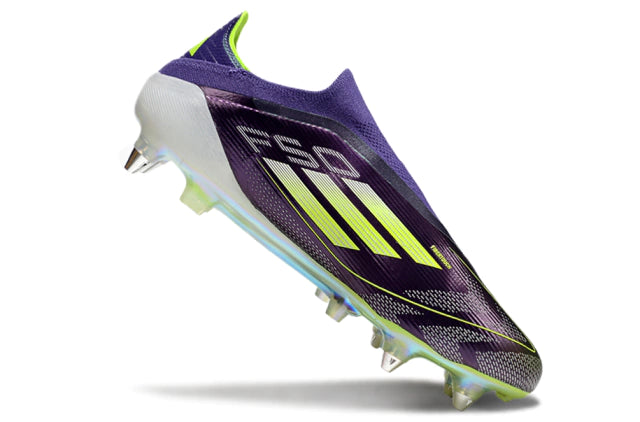 Chuteira Adidas F50 X Laceless Campo SG - Branco/Roxo
