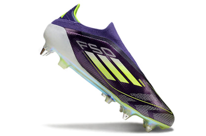 Chuteira Adidas F50 X Laceless Campo SG - Branco/Roxo
