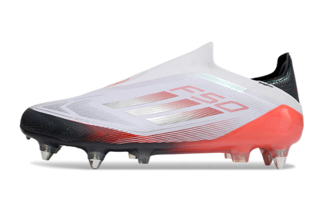 Chuteira Adidas F50 X Laceless Campo SG - Branco/Vermelho