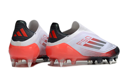 Chuteira Adidas F50 X Laceless Campo SG - Branco/Vermelho